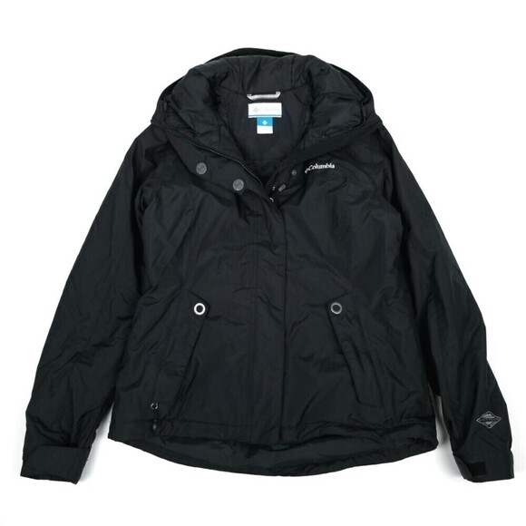 Columbia OmniTech Waterproof Hoodie Windbreaker Snow Jacket Small Black Gorpcore - Picture 1 of 8
